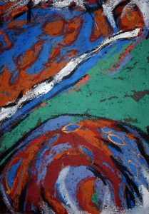 Tableau de Nathalie Guillerm Tromeur Dervout réalisée dans les années 80
