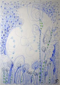 Œuvre réalisée au crayon par Nathalie Guillerm Tromeur Dervout. 